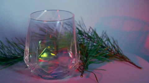 Empty Glass Cup Prepared For Tea Drinking Stock Footage 260399562