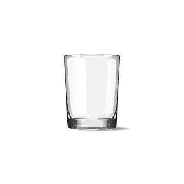Empty glass cup on white background. Vector EPS 10 Stock Illustration