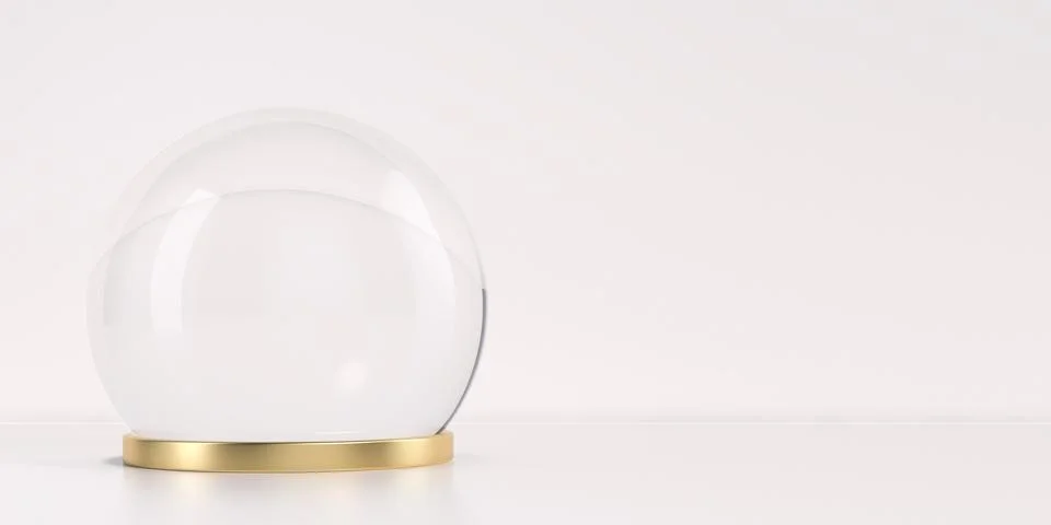 Empty glass dome Stock Illustration