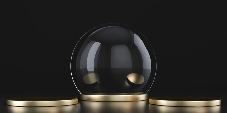 Empty glass dome Stock Illustration