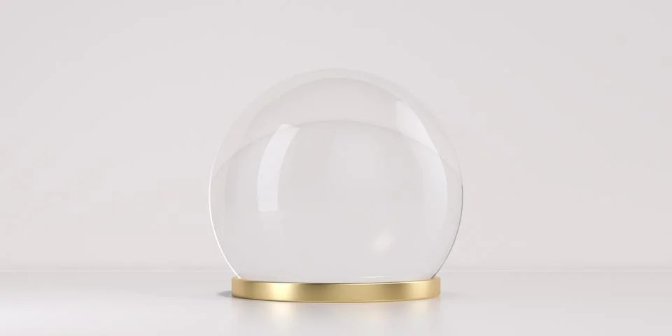 Empty glass dome Stock Illustration