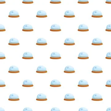 Empty glass dome pattern on white background Stockillustratie