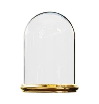 Empty glass dome on а white background. Isolated, clipping path included. Stock-Illustration