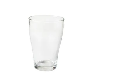 Empty glass for drink on the white background Stock Photos