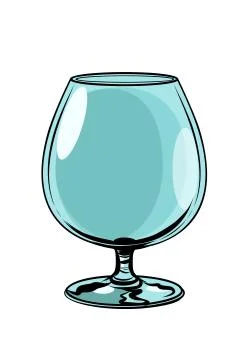 Empty glass goblet Stock Illustration