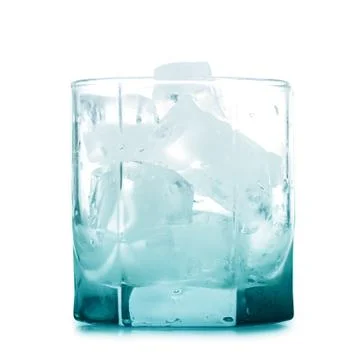 Empty glass with ice Stock Photos