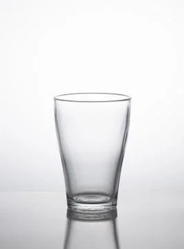 Empty glass isolated on a white background Stock Photos