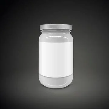 Empty glass jar Stock Illustration