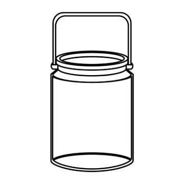 Empty glass jar Illustrazione stock