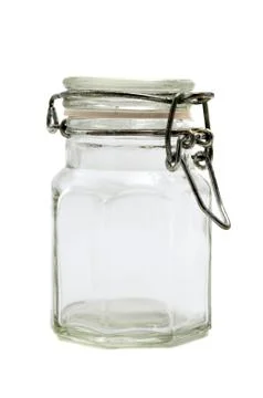 Empty glass jar Stock Photos