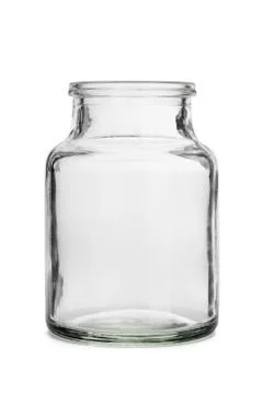 Empty glass jar Stock Photos