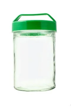 Empty glass jar Stock Photos