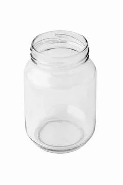 Empty glass jar Stock Photos