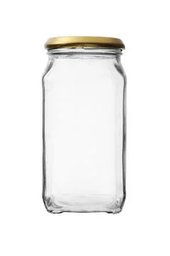 Empty glass jar Stock Photos