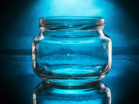 Empty glass jar Stock Photos