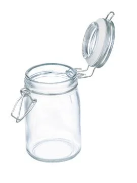 Empty glass jar Stock Photos