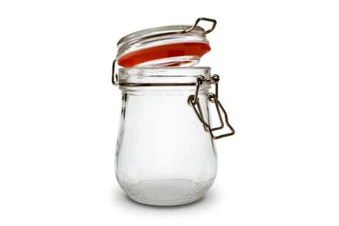 Empty glass jar Stock Photos
