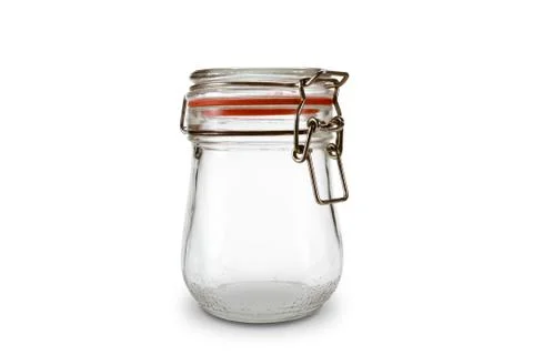 Empty glass jar Stock Photos