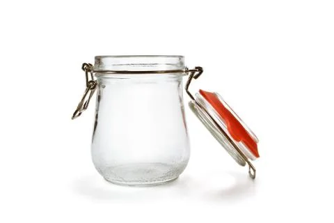 Empty glass jar Stock Photos