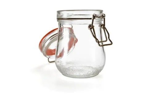 Empty glass jar Stock Photos