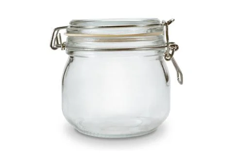 Empty glass jar Stock Photos