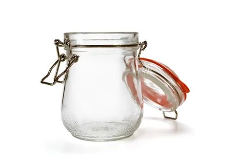 Empty glass jar Stock Photos