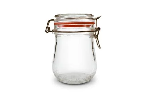 Empty glass jar Stock Photos