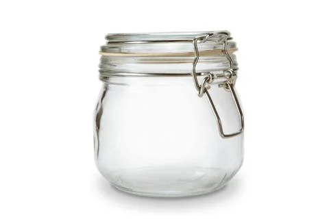 Empty glass jar Stock Photos