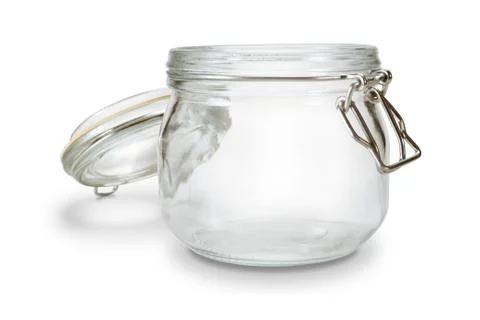 Empty glass jar Stock Photos