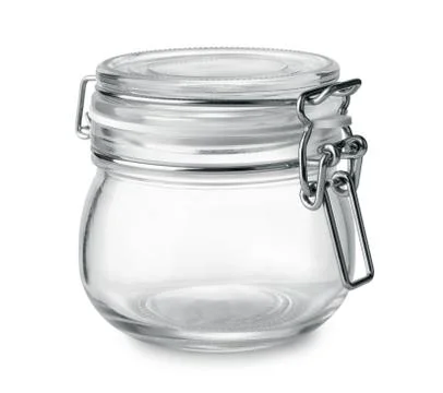 Empty glass jar Stock Photos