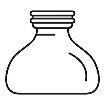 Empty glass jar preparing for screw top Stock Illustration