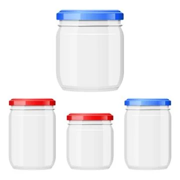 Empty glass jar vector design illustration isolated on white background Stock Illustration