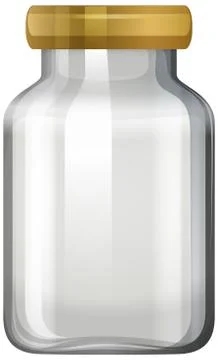 Empty glass jar on white background Illustrazione stock