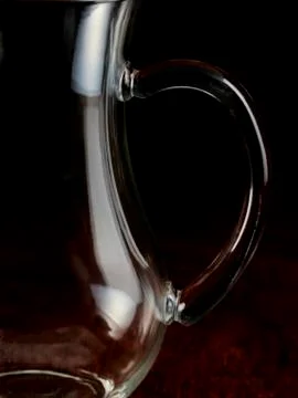 Empty glass jug Stock Photos