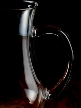 Empty glass jug Stock Photos