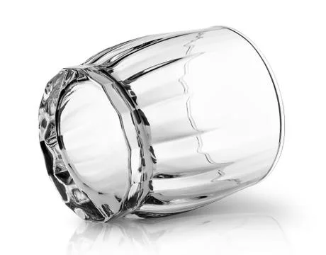 Empty glass lying rotated Stock Photos