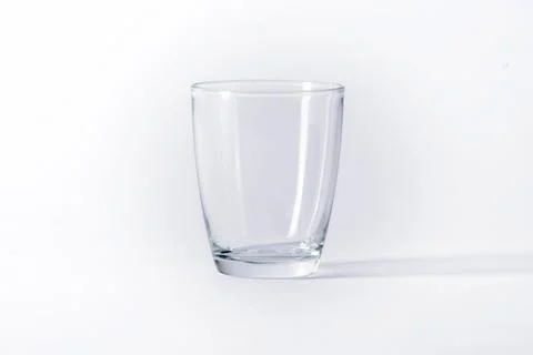 Empty glass nothing on the white background. Stock Photos
