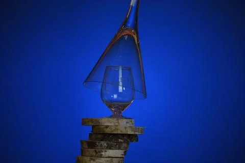 Empty glass. Stock Photos