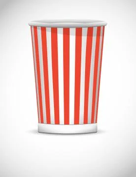 Empty glass for popcorn Stock Illustration