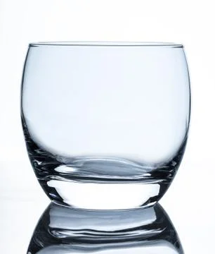 Empty glass with reflection Stock Photos