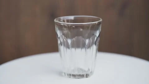 Empty glass rotation. Stock Footage 147716046