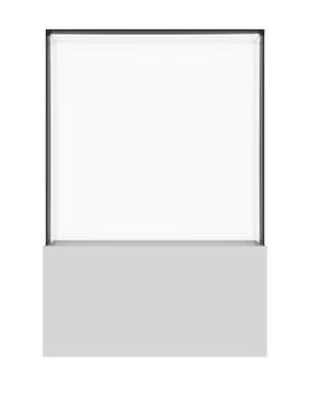 Empty glass showcase for advertisement Stock Illustration