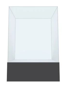 Empty glass showcase for exhibit Stock Illustration