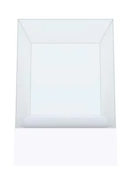 Empty glass showcase for exhibit Stock Illustration