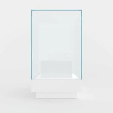 Empty glass showcase Illustrazione stock