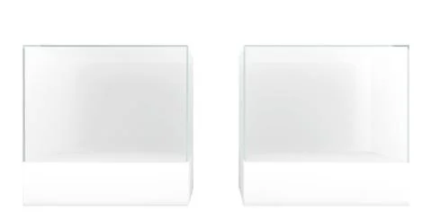 Empty glass showcase Stock Illustration