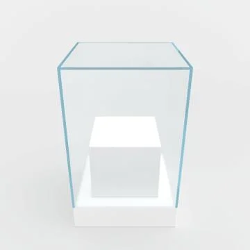 Empty glass showcase Illustrazione stock