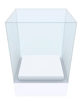 Empty glass showcase Illustrazione stock