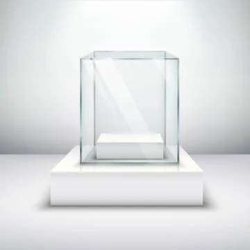 Empty Glass Showcase Illustration
