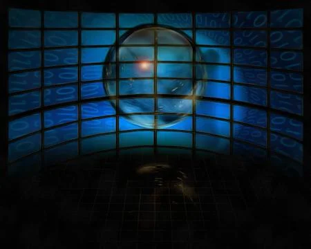 Empty glass sphere 스톡 일러스트